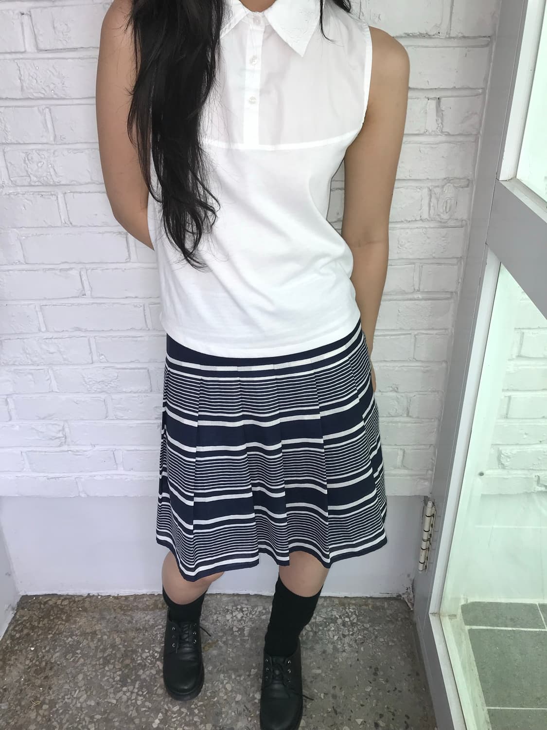 체크 플리츠 스커트 상품이미지2