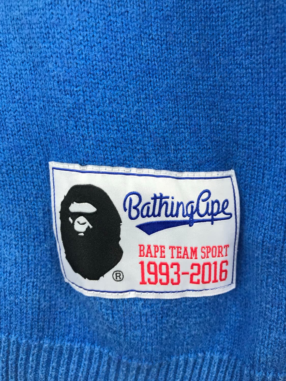 베이프 비로고 블루 니트 스웨터 맨투맨 올드스쿨 bape 빈티지 상품이미지5