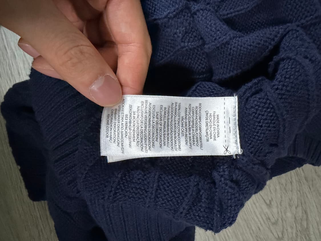 폴로 랄프로렌 꽈배기니트 네이비 L 상품이미지4