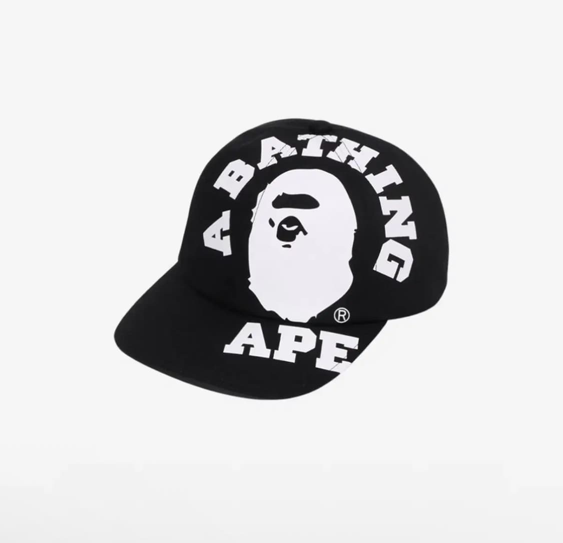 베이프 빅 컬리지 캡 블랙 볼캡 모자 상품이미지1