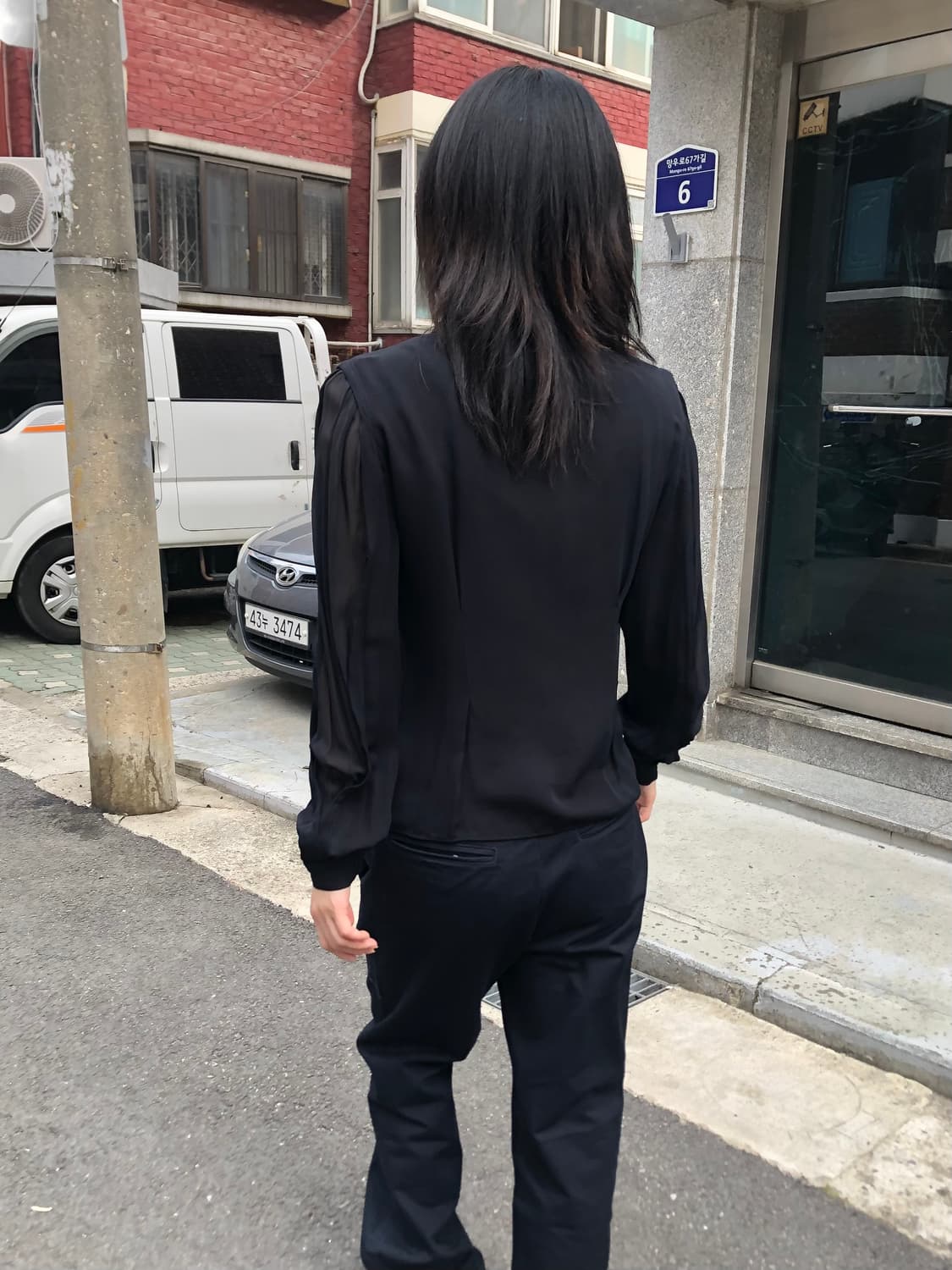 Armani See-through Sleeve Silk Shirt 상품이미지3