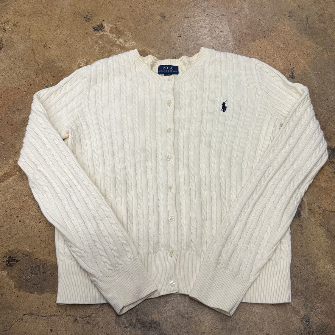 폴로 랄프로렌 화이트 꽈배기 니트 가디건  상품이미지2