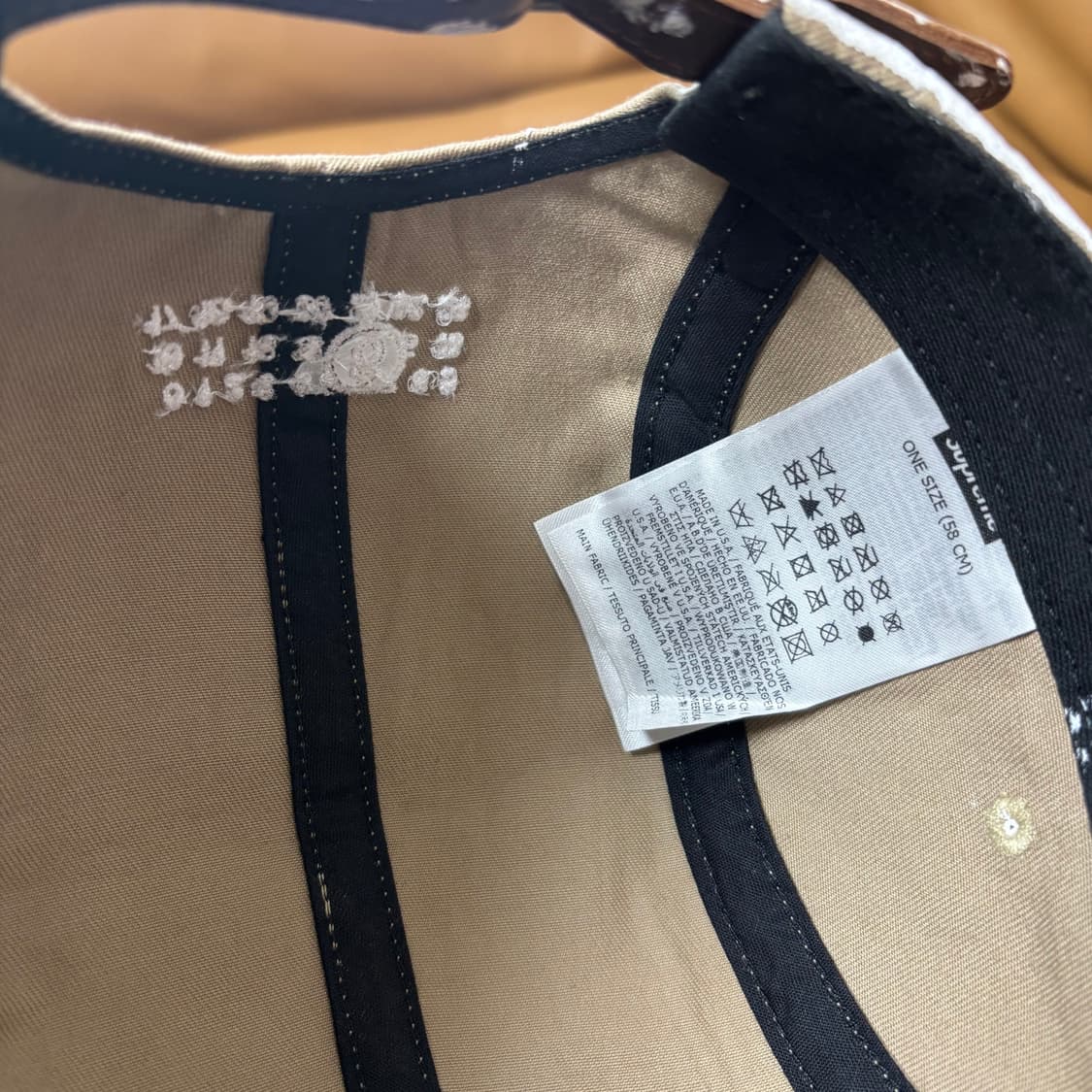Supreme MM6 슈프림x메종 마르지엘라 페인티드 화이트 캠프캡 모자 상품이미지9