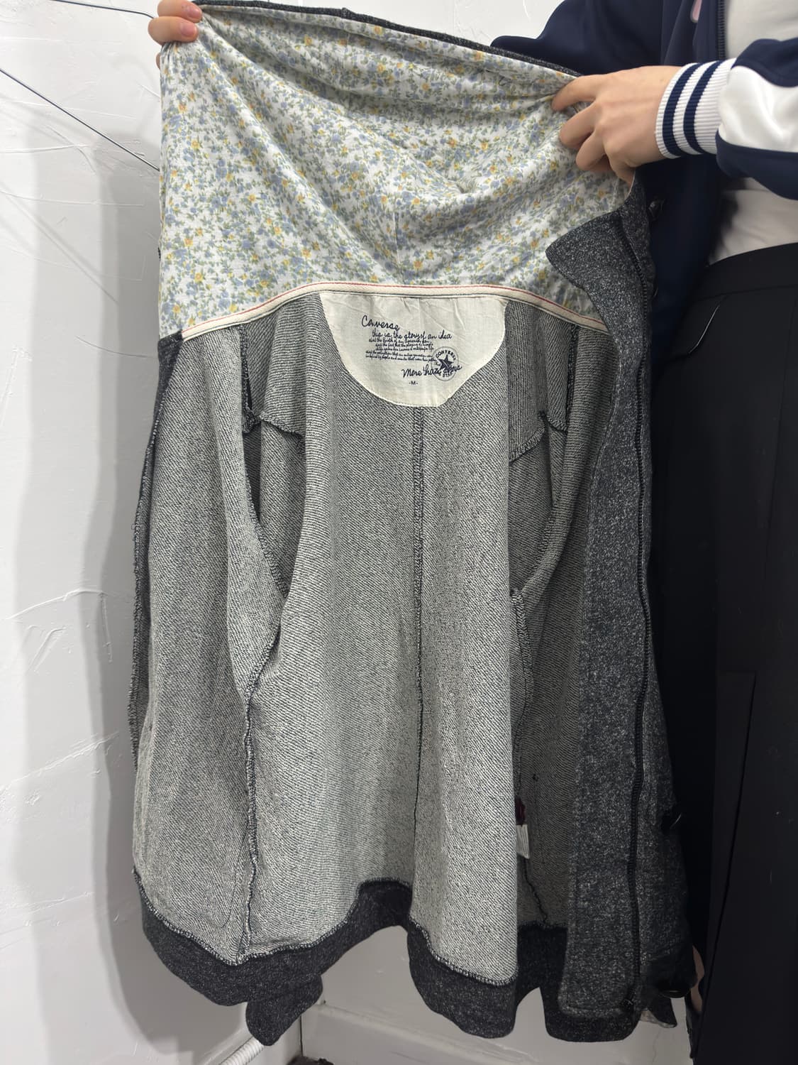 converse button hood cardigan 상품이미지5