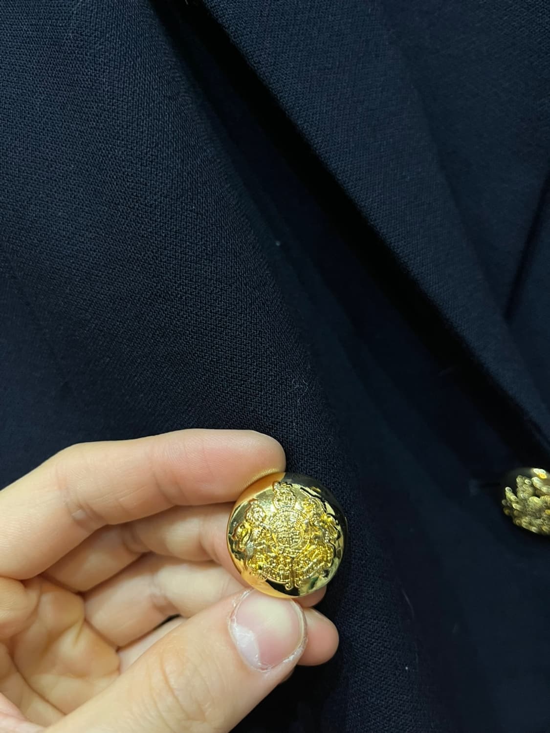 로렌랄프로렌 크레스트 금장 블레이저 자켓 네이비 Made in USA 상품이미지4