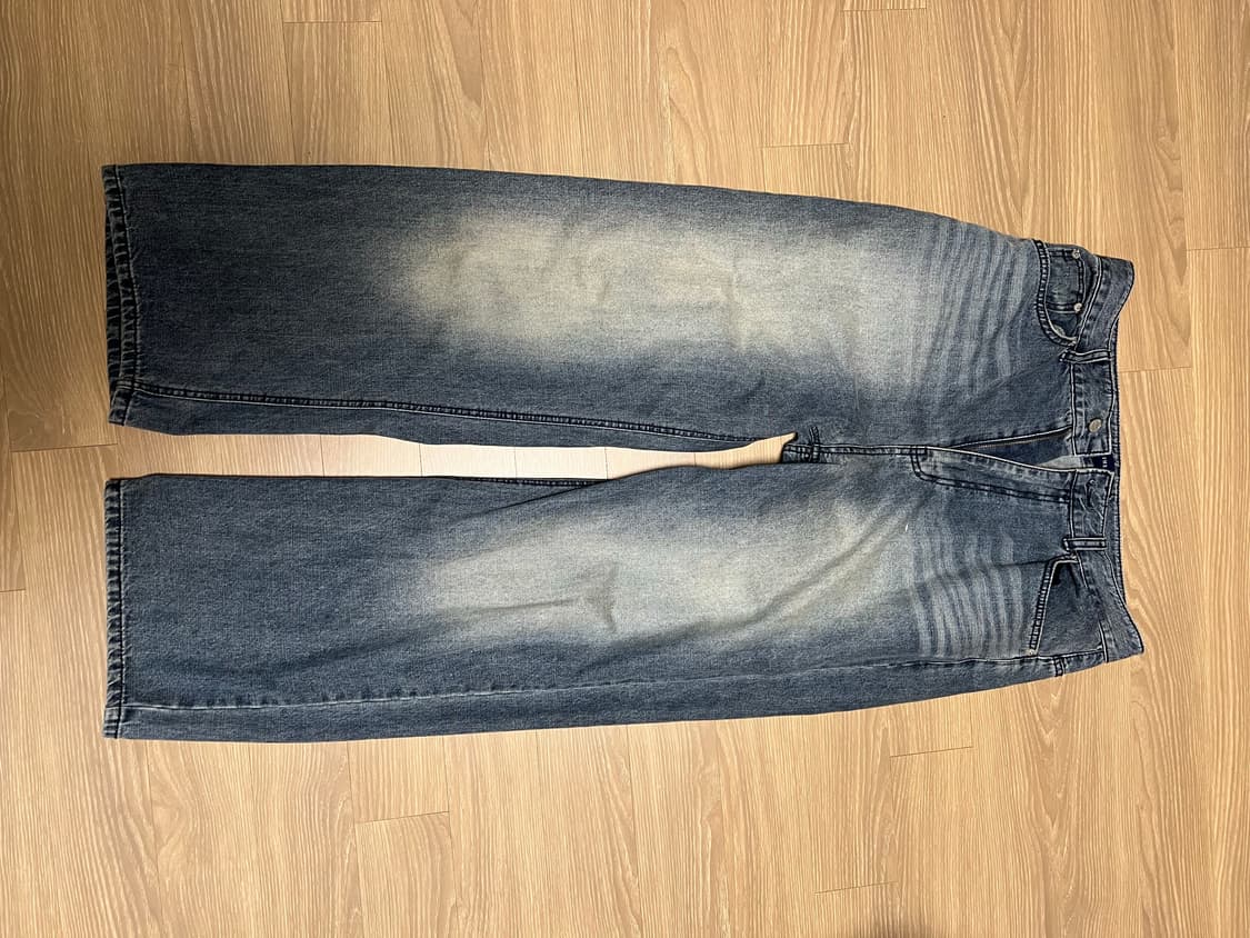 스탠다드 캣브러쉬 와이드 데님 팬츠 상품이미지2