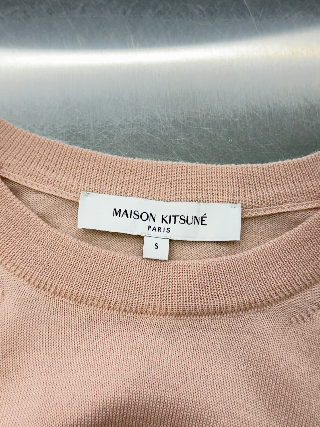 메종키츠네 페일 핑크 베이비 폭스 패스쳐 니트 스웨터 상품이미지7