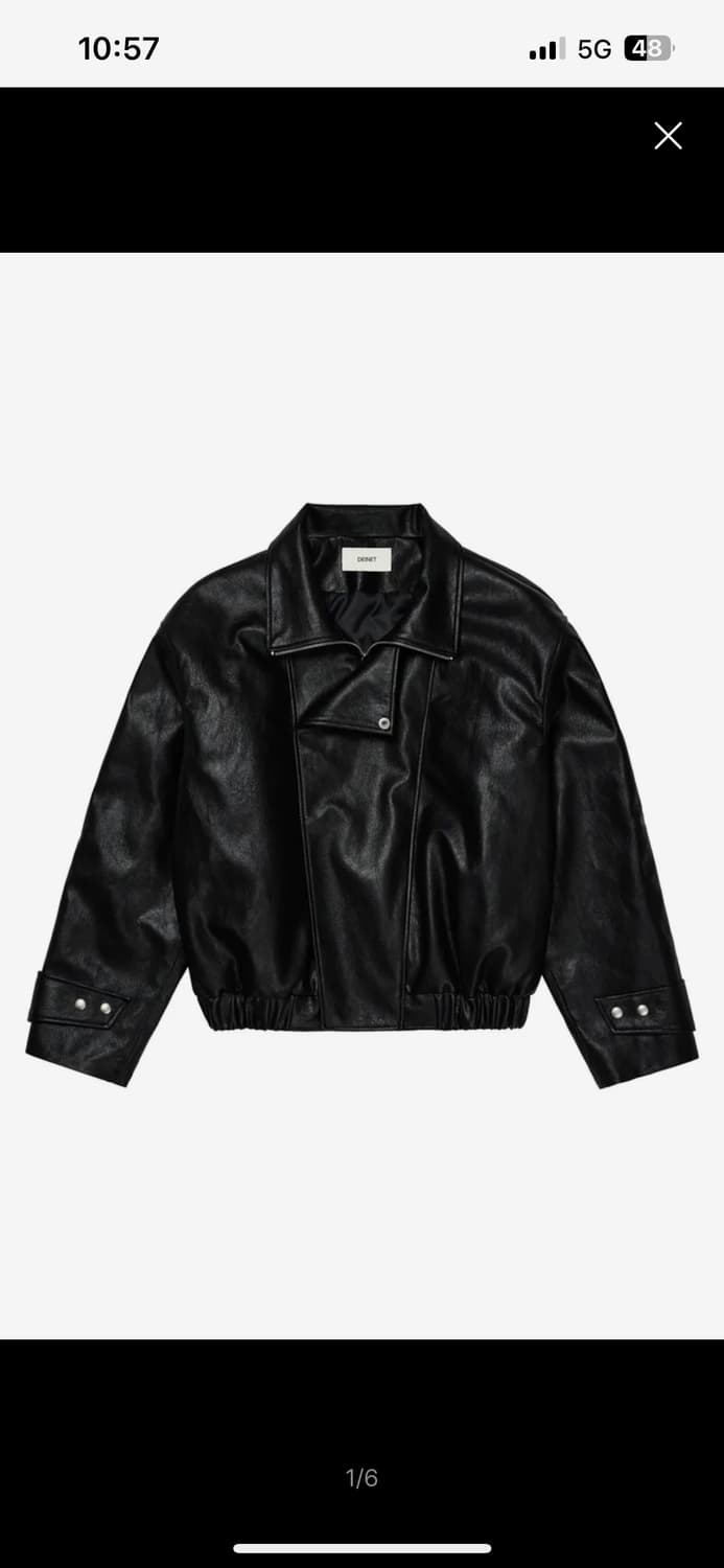 다이닛 25fw  레더 봄버 자켓 블랙 새상품 상품이미지1