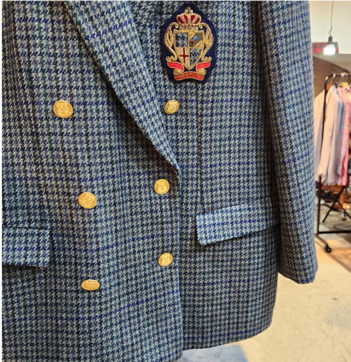 잉게보르그 by 핑크하우스 와펜 체크 더블 버튼 빈티지 자켓 상품이미지4