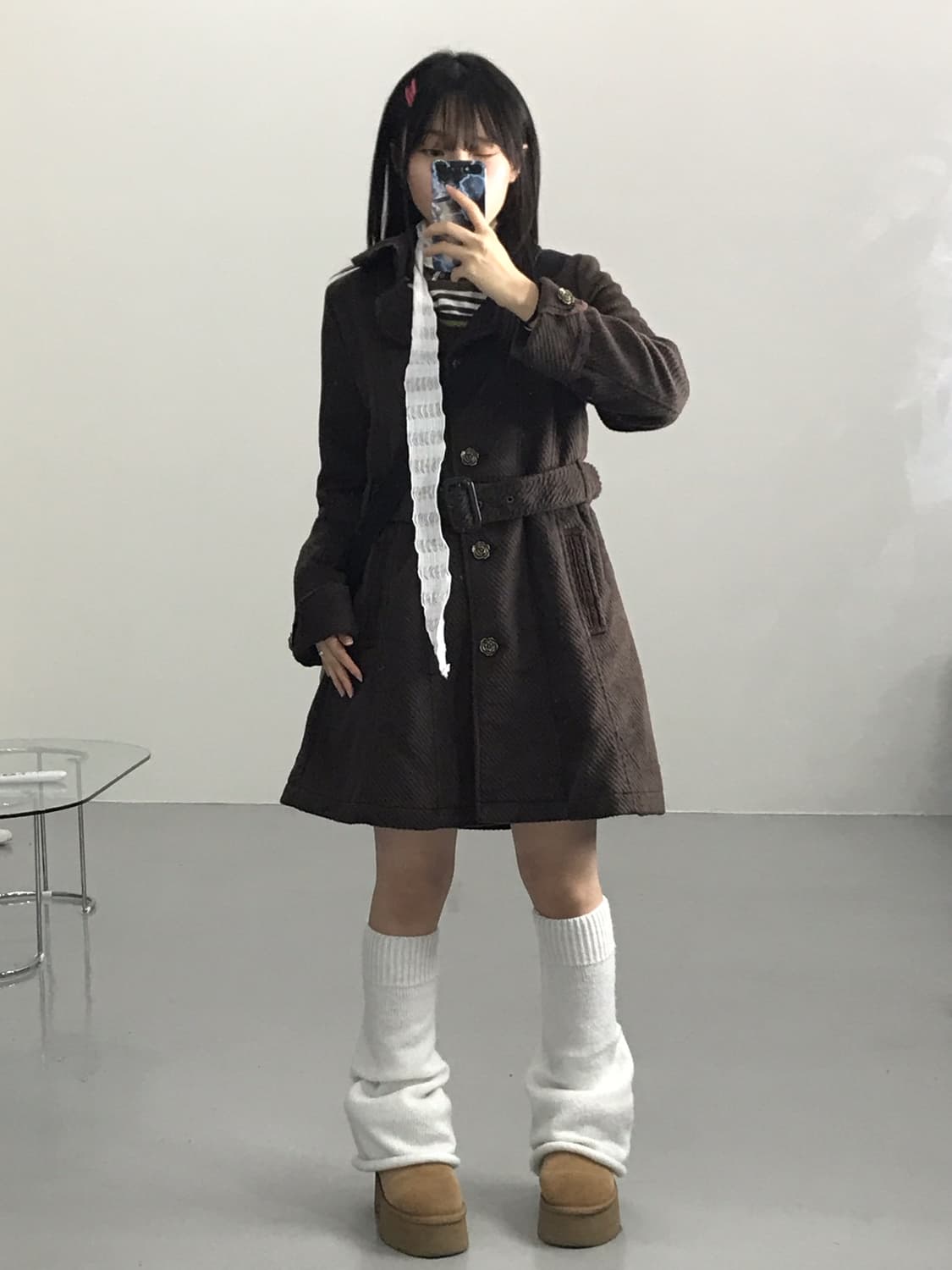 Axes Femme Brown Wool Coats 상품이미지2