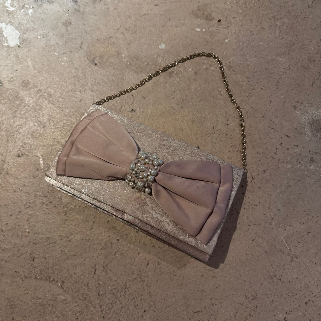 핑크 레이스 리본 핸드백 상품이미지4