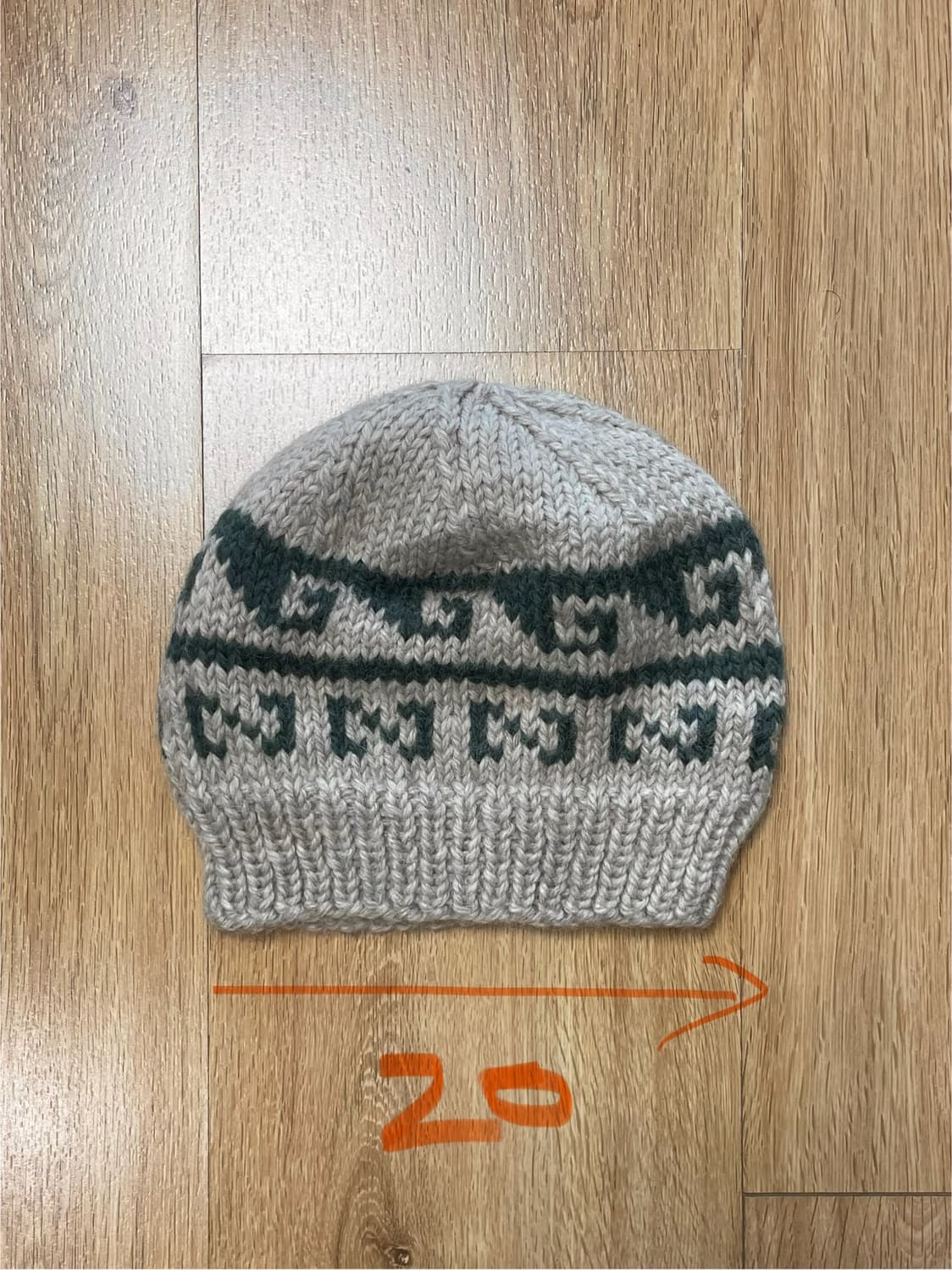 택포) 빈티지 코위찬 패턴 니트 숏 비니 모자 상품이미지2