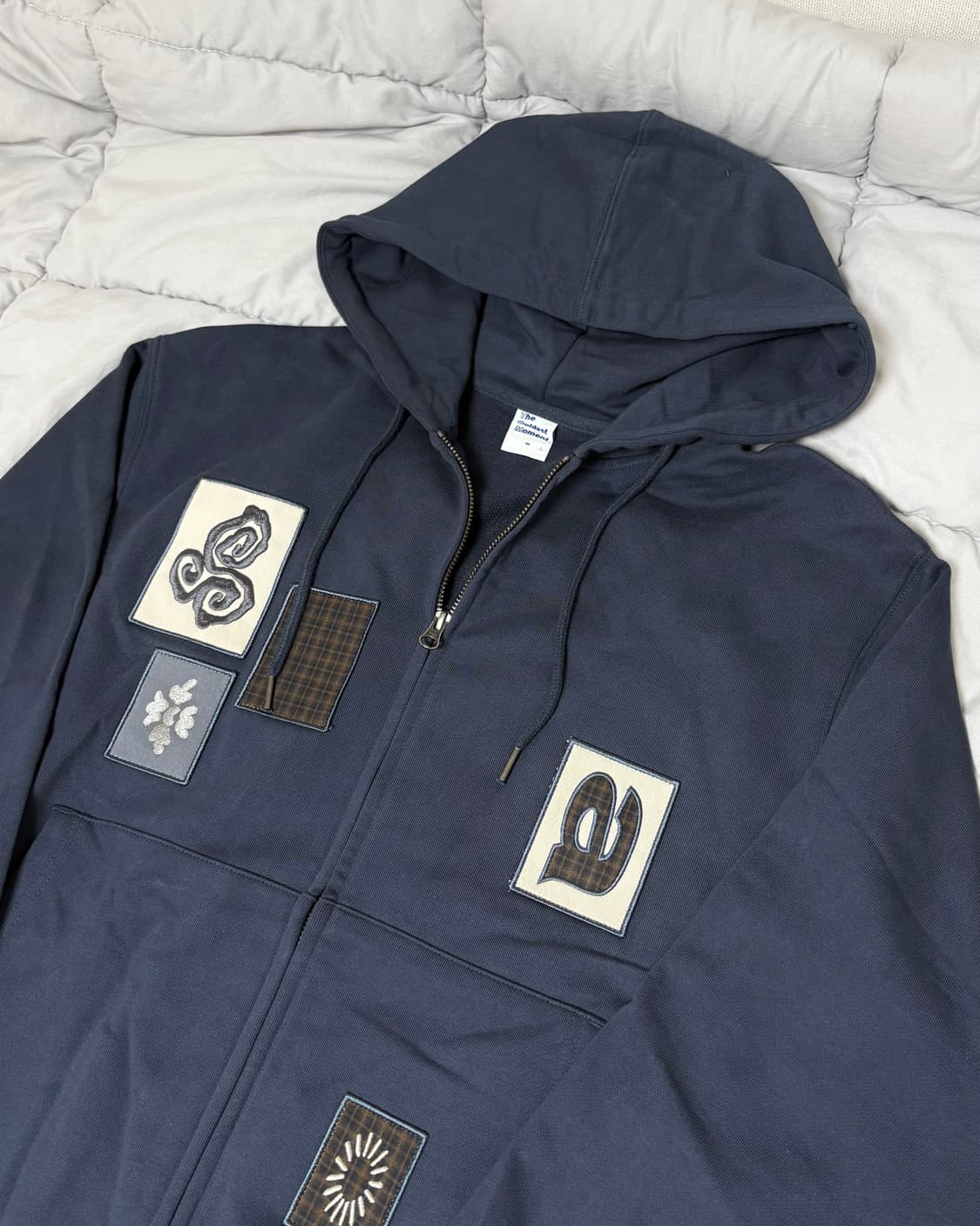 더콜디스트모먼트 TCM frame hooded zip-up (navy) 상품이미지3