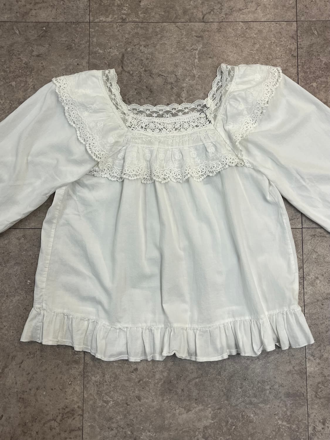 빈티지 프릴 블라우스 화이트 #csz3722 상품이미지5