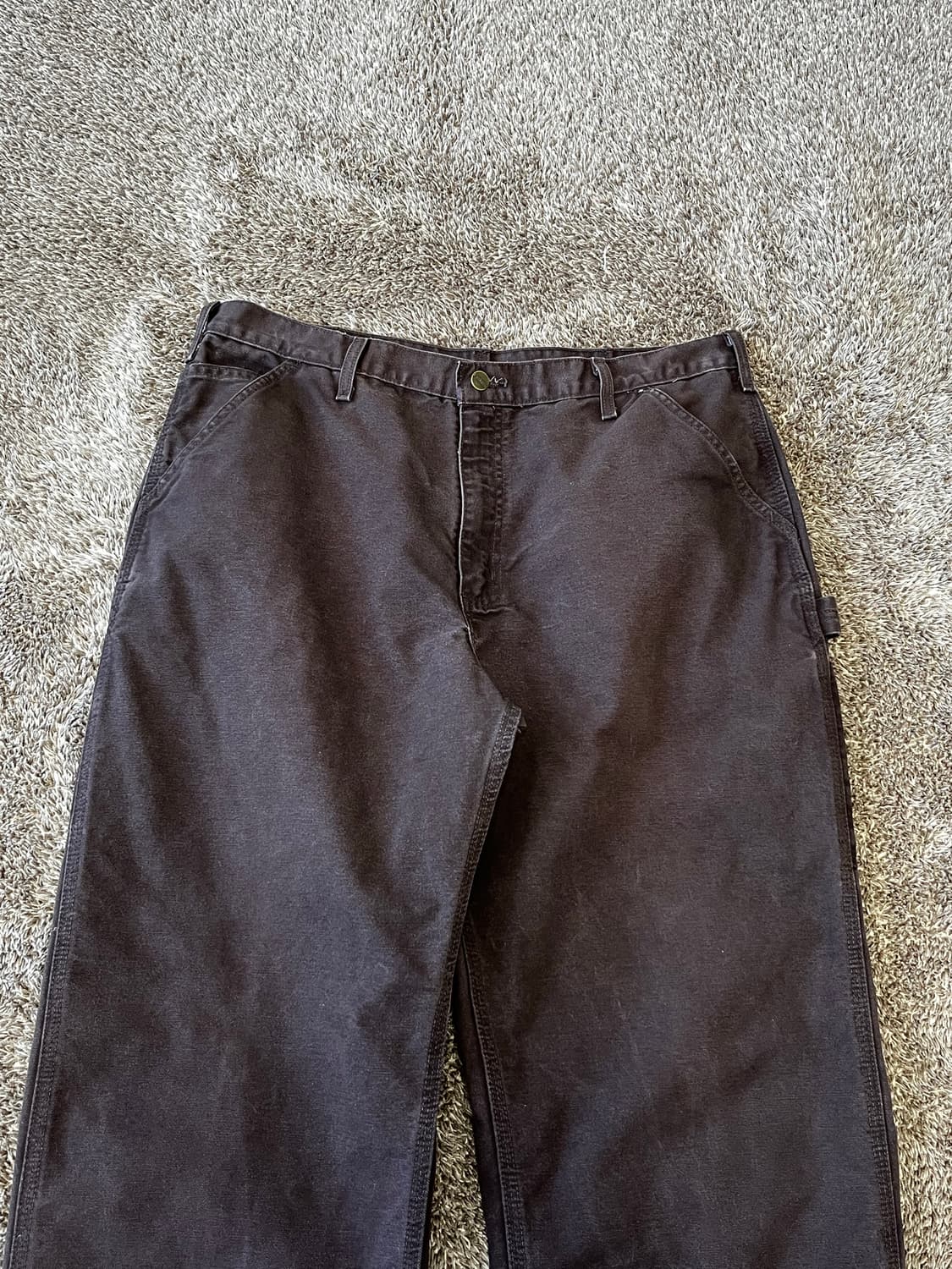 Carhartt B11 DKB 칼하트 빈티지 싱글니 팬츠 다크브라운 상품이미지2