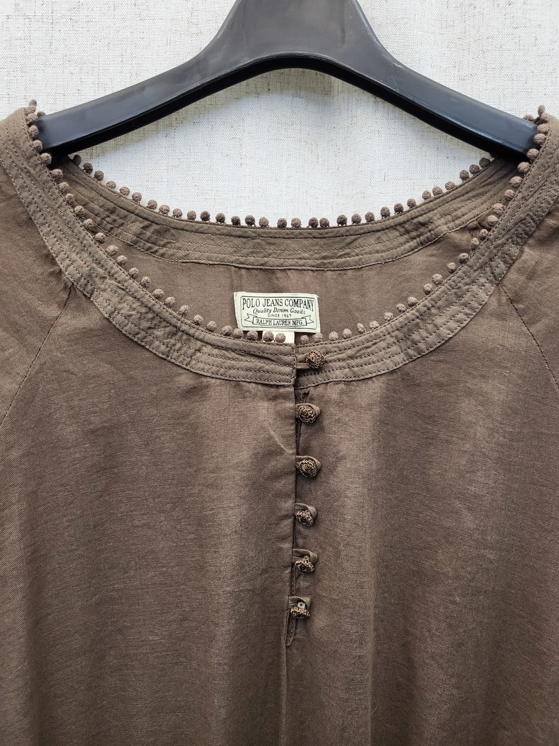 폴로 블라우스 브라운 상품이미지3