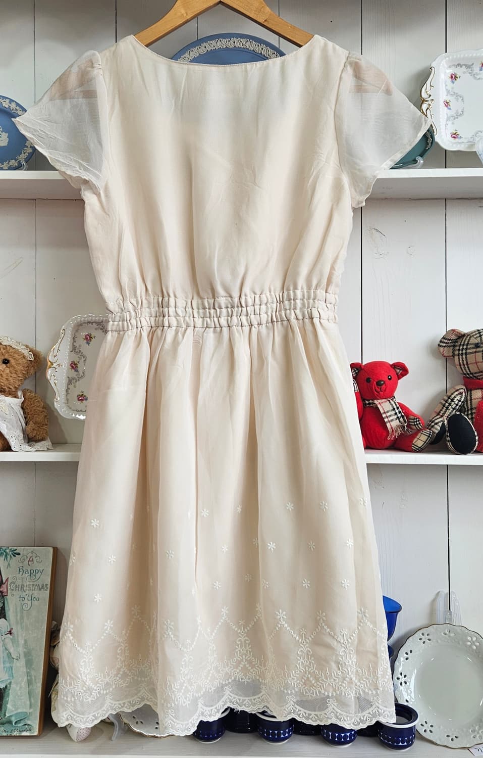 LODISPOTTO 레이스 플라워 자수 쉬폰 원피스 상품이미지7