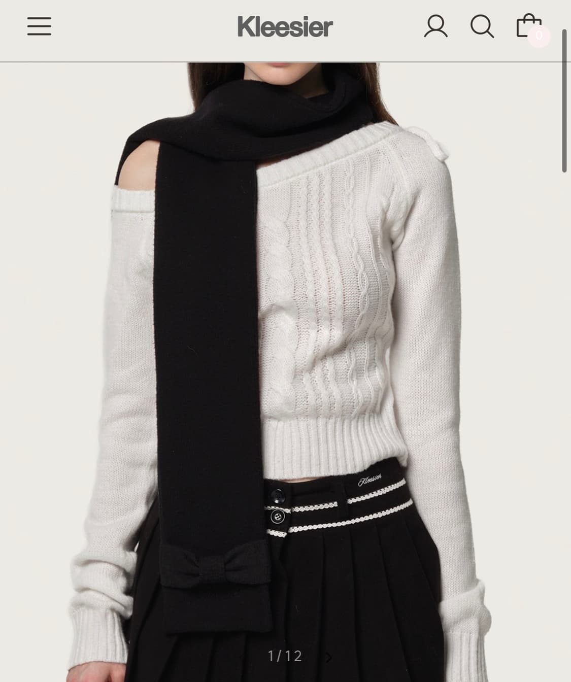 새상품 클리시어 리본 머플러 목도리  상품이미지1