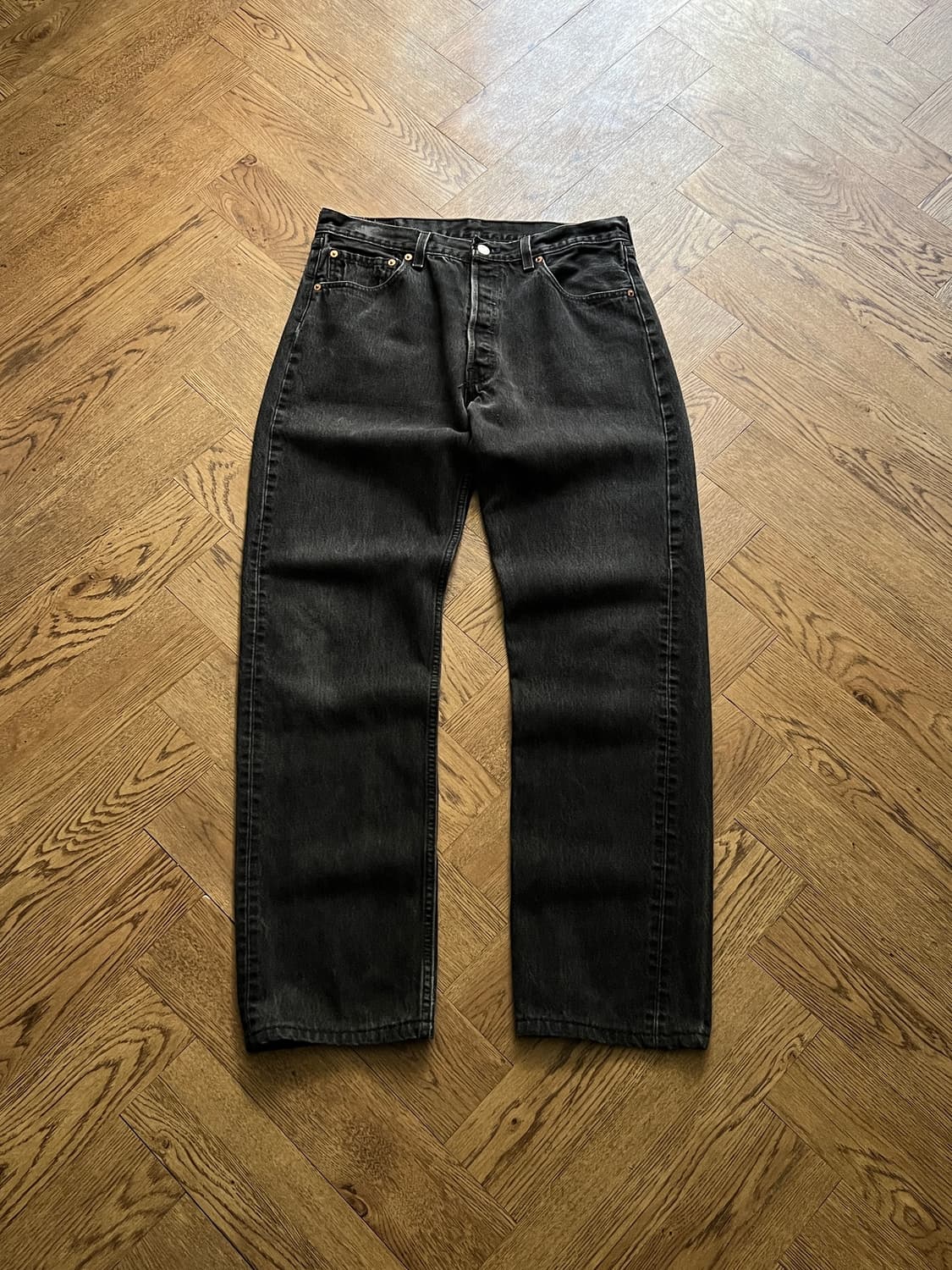 [34]90's 리바이스 501 Made in USA 흑청 데님팬츠 S7 상품이미지2