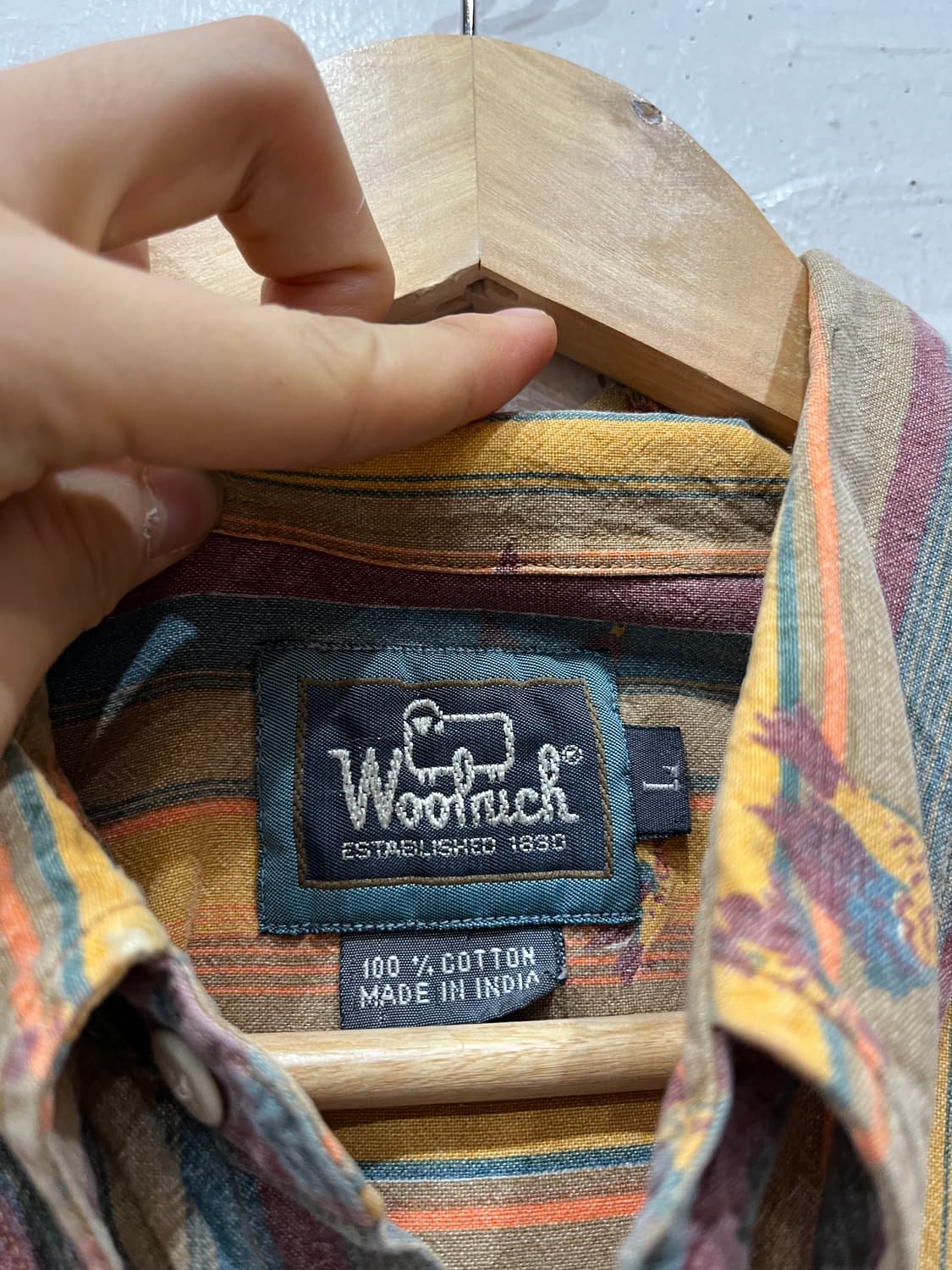 빈티지 울리치 청둥오리 셔츠 Made in INDIA (L) 상품이미지7