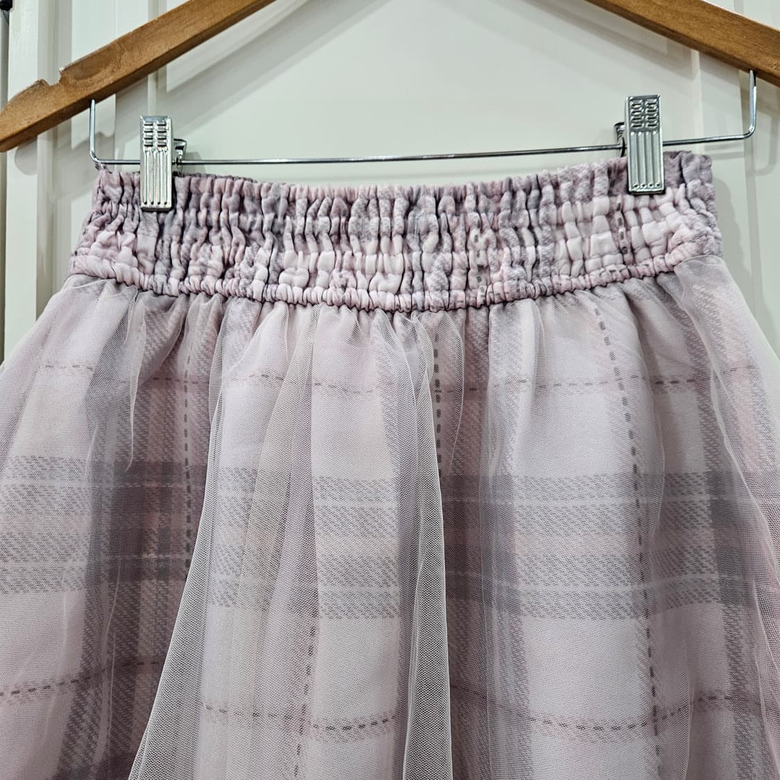 Liz Lisa(리즈리사) 파스텔 체크 튤 스커트 상품이미지6