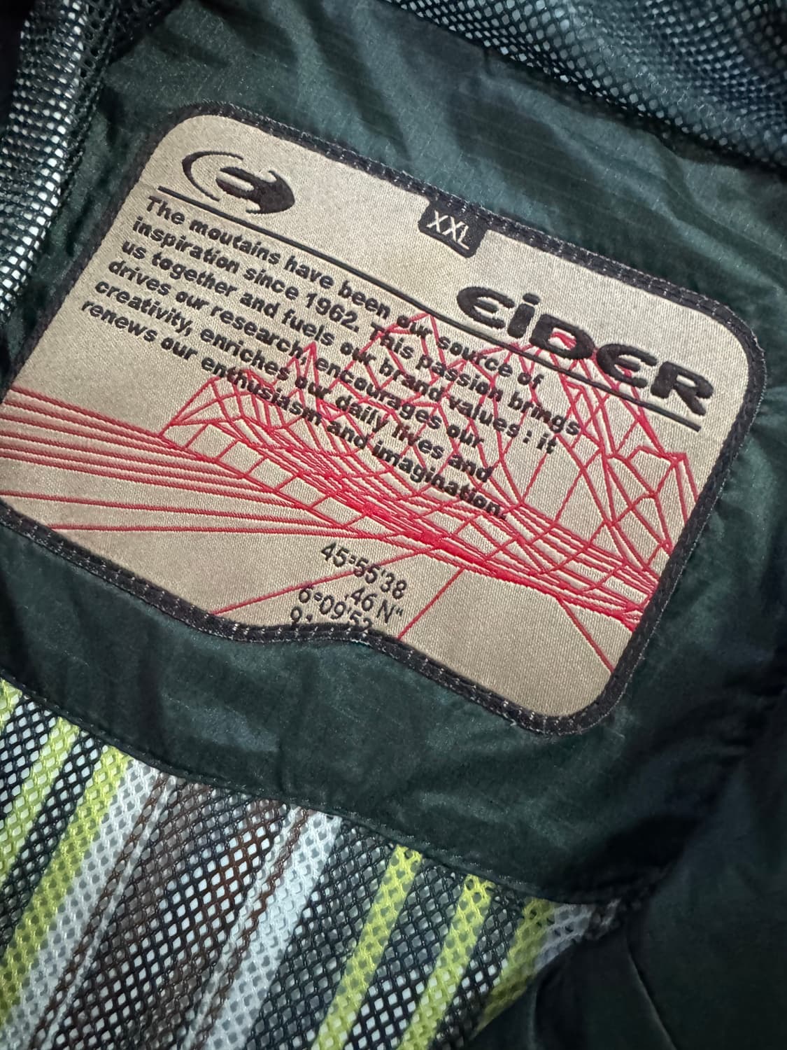 아이더 eider 등산 나일론 후드 바람막이 2XL 상품이미지3