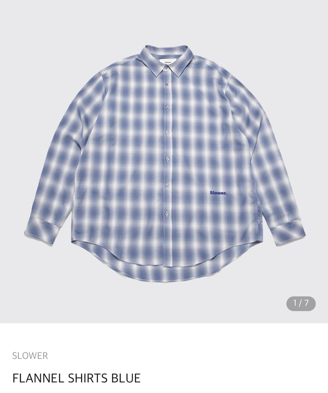  Slower FLANNEL SHIRTS BLUE (2) 상품이미지1