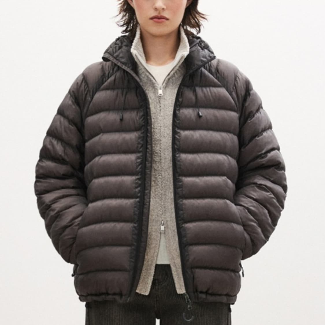 수아레 패딩 다크 브라운 M 상품이미지2