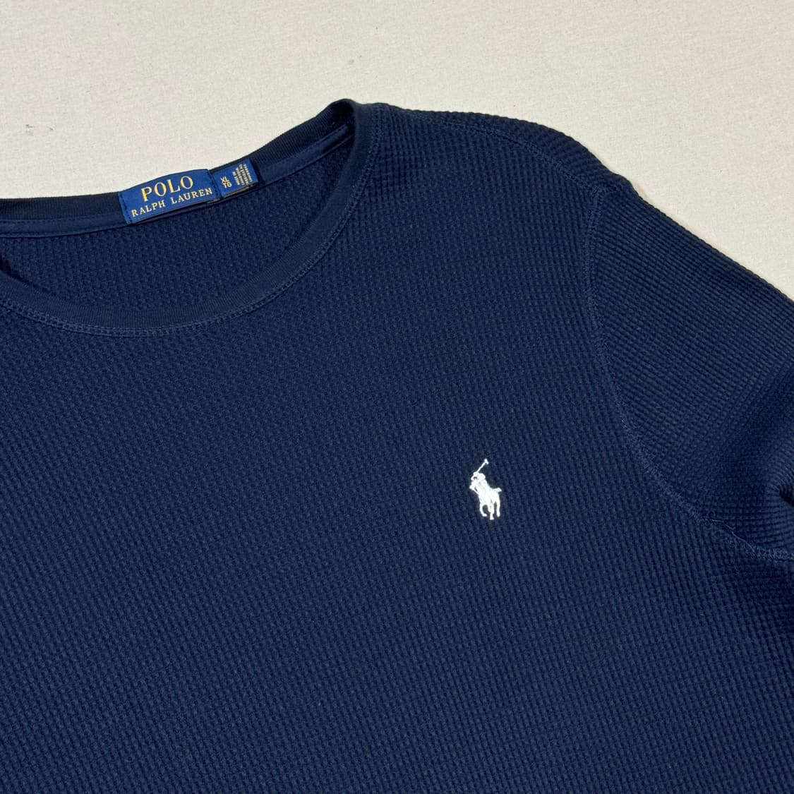 XL) 폴로 랄프로렌 써멀 와플티 롱슬리브 티셔츠 네이비 상품이미지4