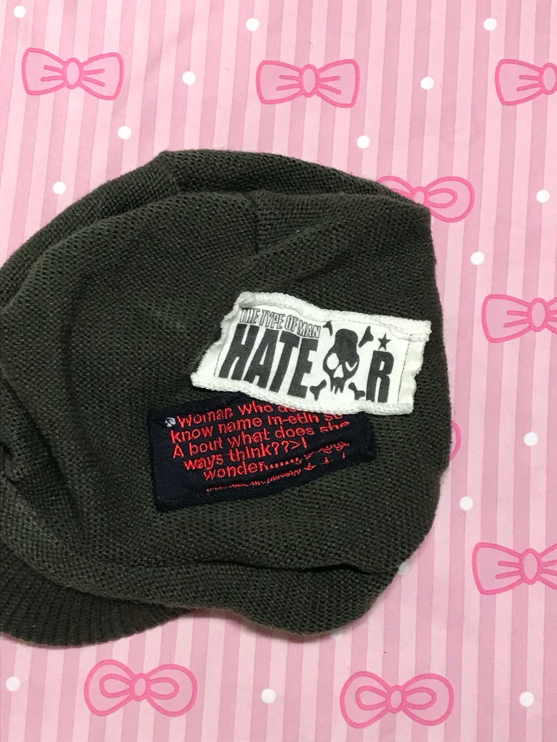 Hater 펑크 캡 비니 y2k 해골 모자 상품이미지2