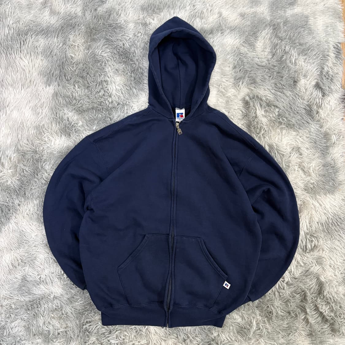 90s 러셀 후드집업 네이비 상품이미지2
