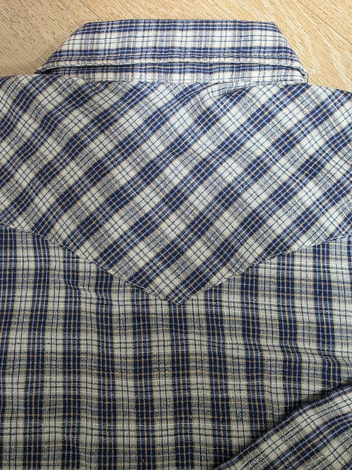 80s 빈티지 랭글러 웨스턴 체크 셔츠 S 상품이미지9