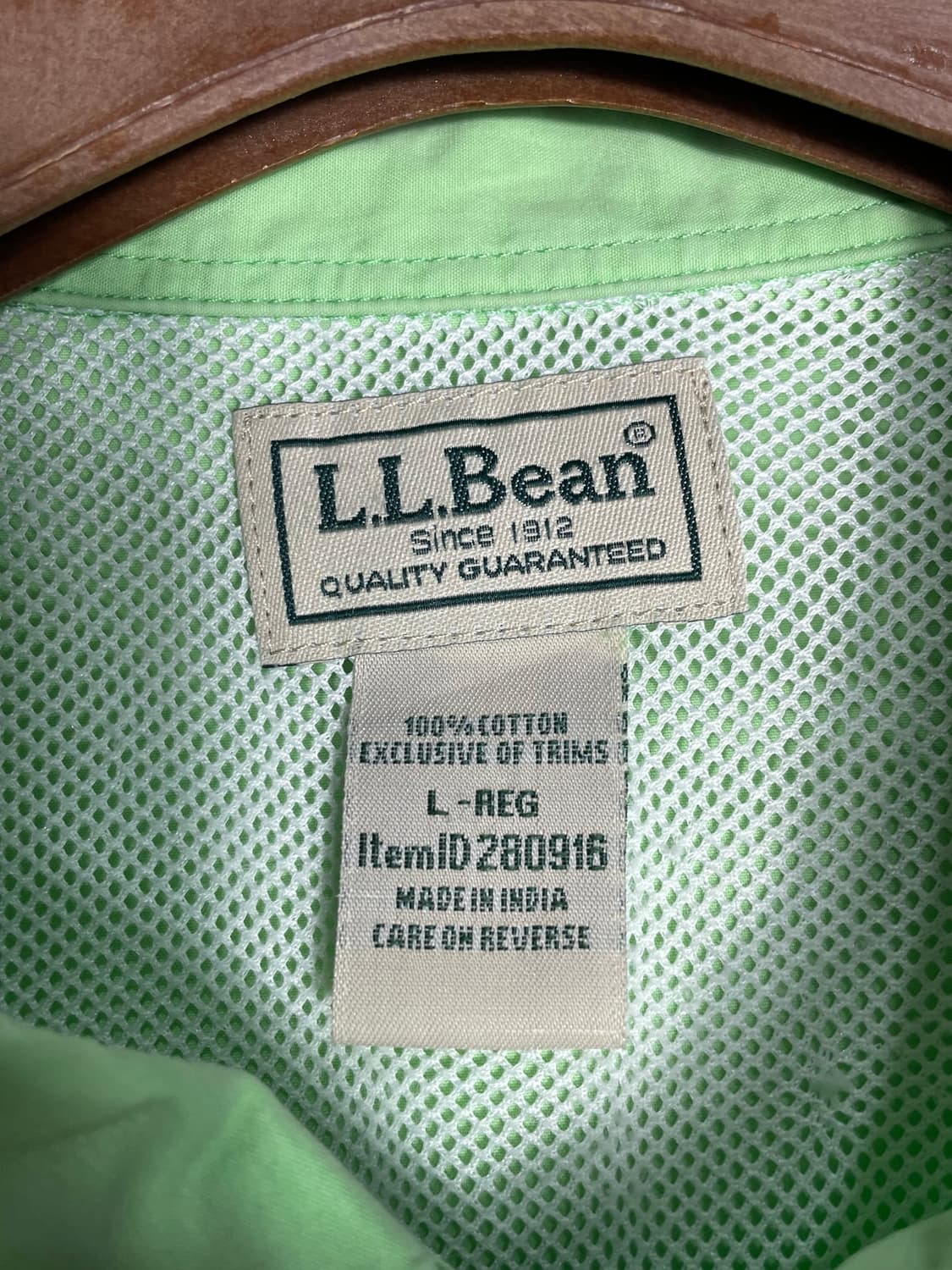 LLBean 엘엘빈 피싱 셔츠 연두색 상품이미지2