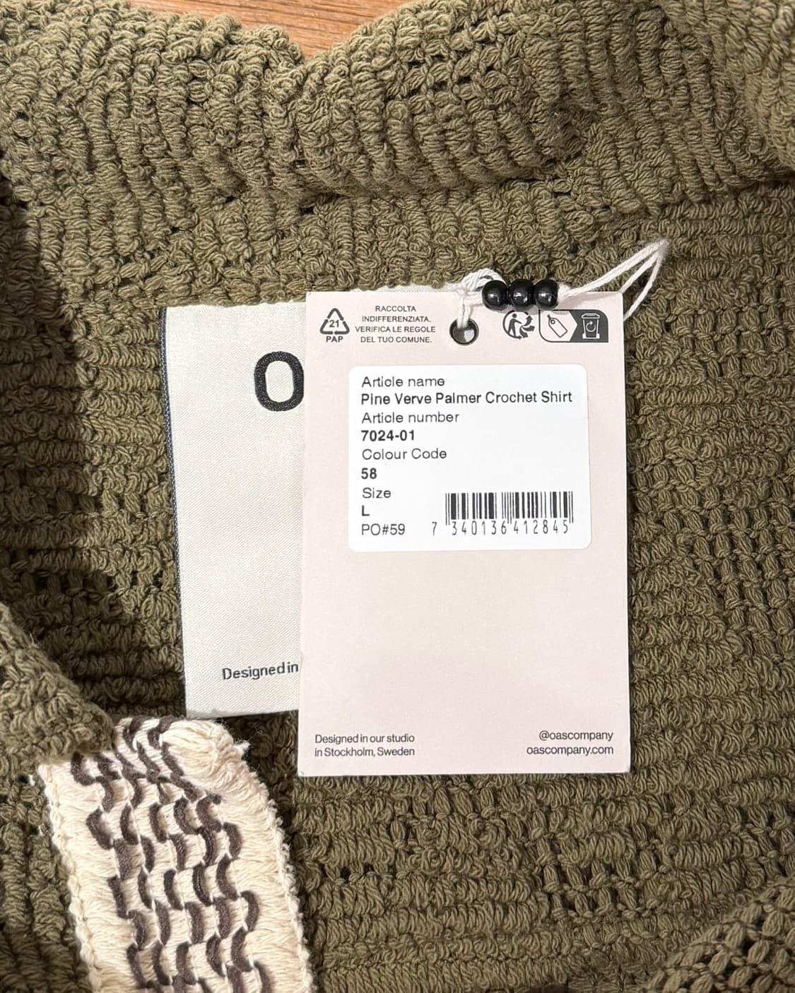 오에이에스 파인 버브 파머 크로셰 니트 셔츠 상품이미지8