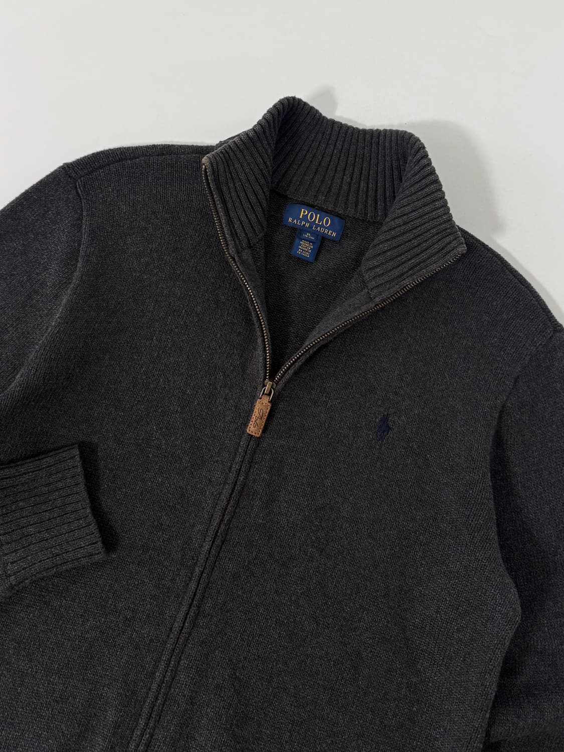 폴로 랄프로렌 신형 루즈핏 딥그레이 니트 집업 상품이미지2