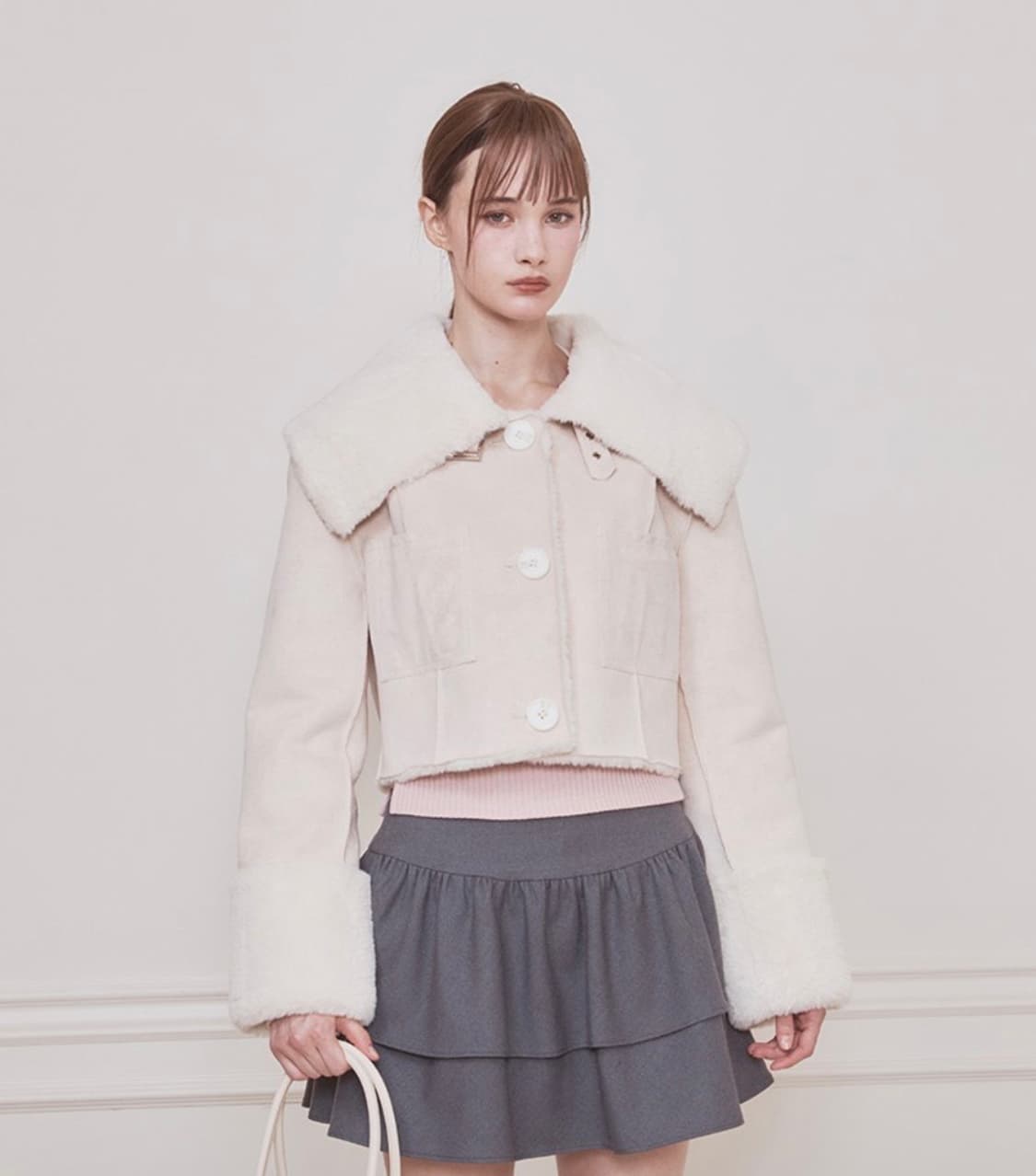 낫유어로즈 리버시블 세일러 무스탕(아이보리) 상품이미지1