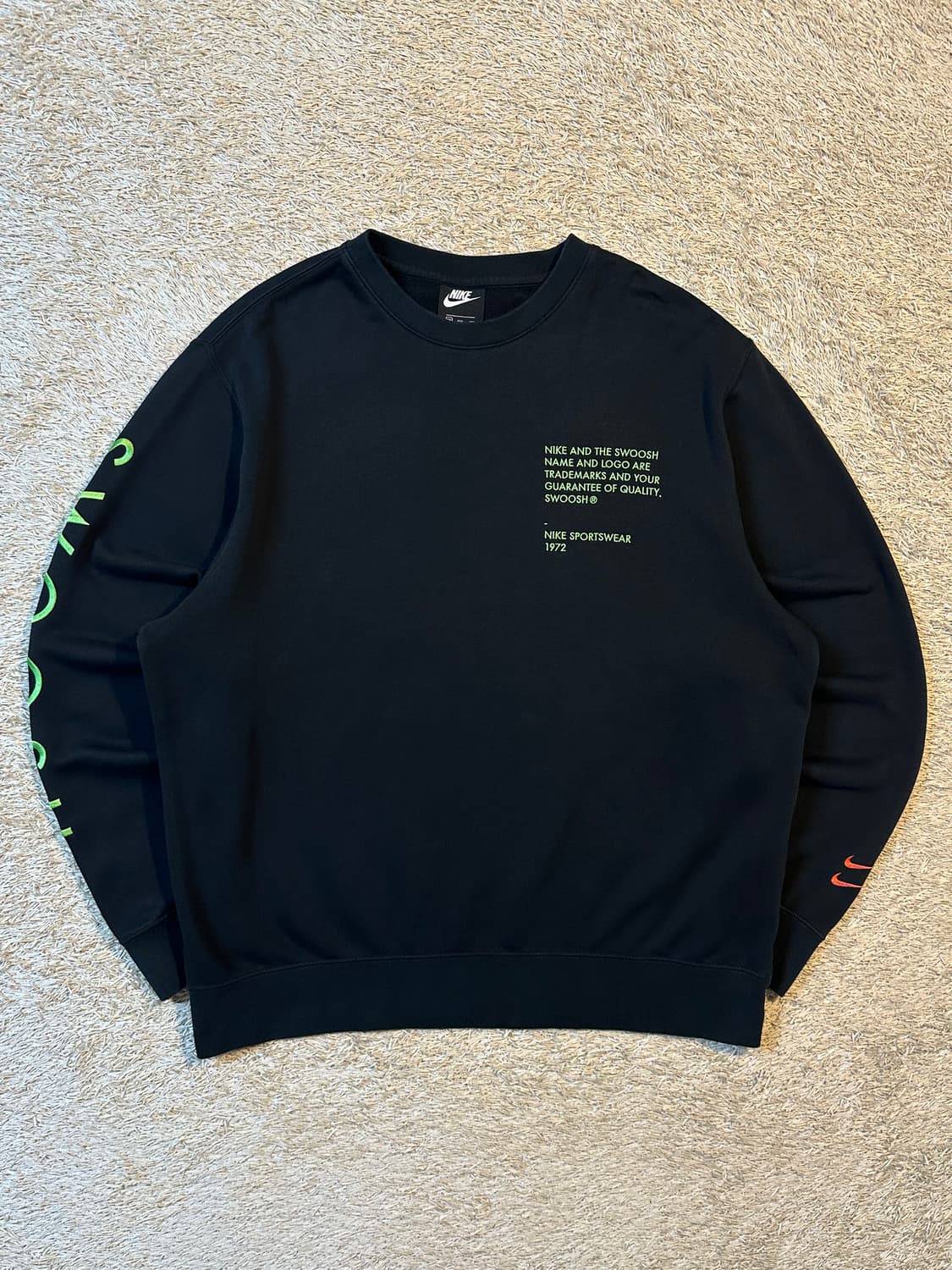 나이키 NIKE 더블 스우시 맨투맨 블랙 상품이미지1