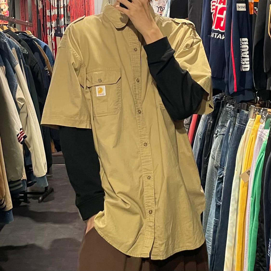 [IM] carhartt 칼하트 베이지 반팔셔츠 상품이미지3