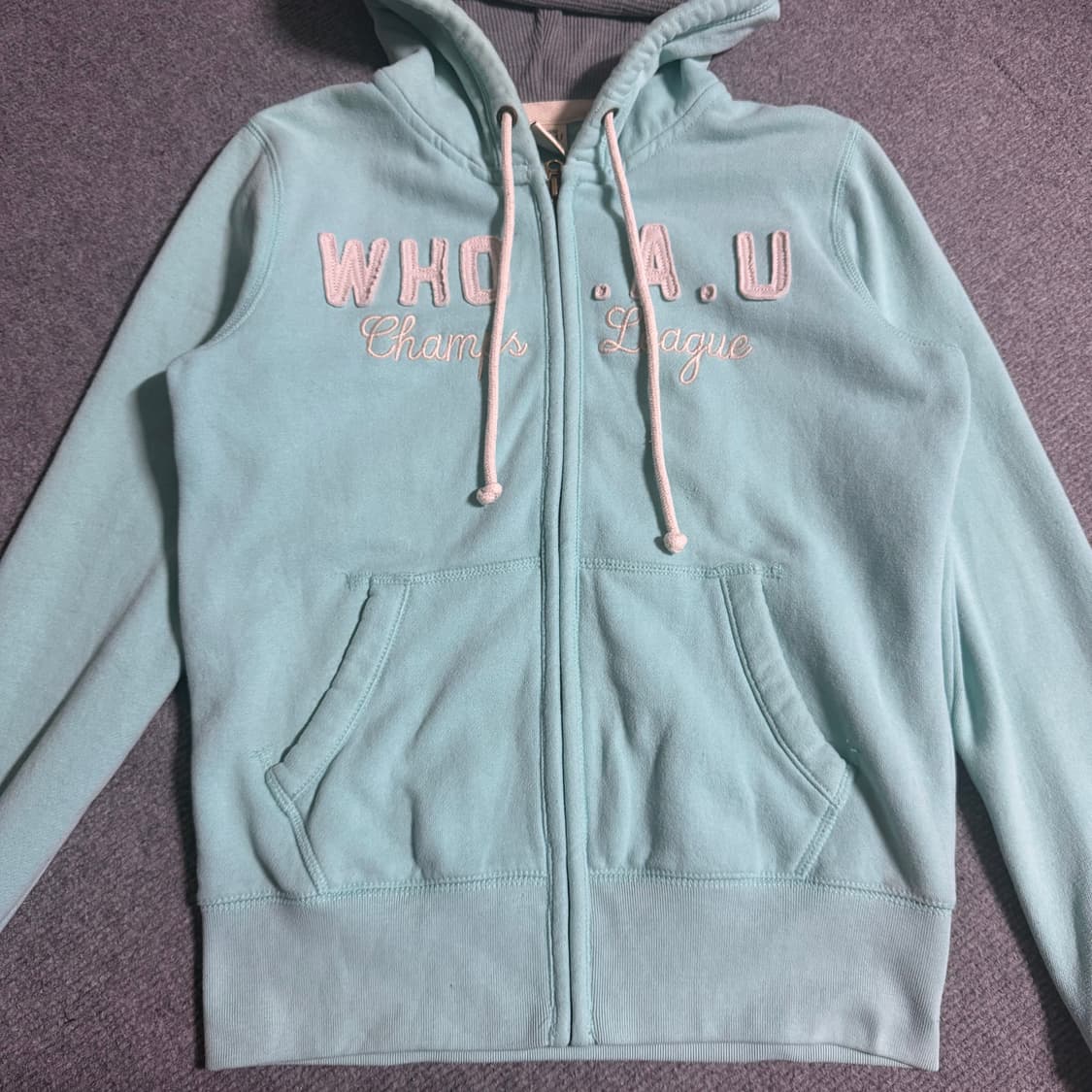 후아유 하늘색 후드집업 m 상품이미지2