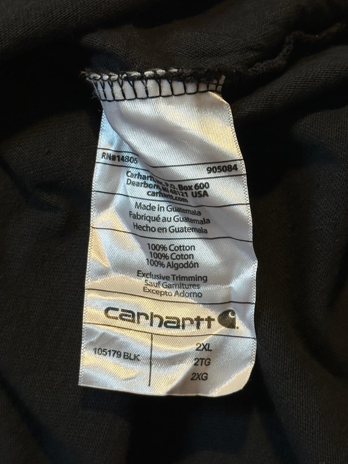칼하트 CARHARTT 릴렉스핏 빅로고 반팔 티셔츠 블랙 상품이미지7