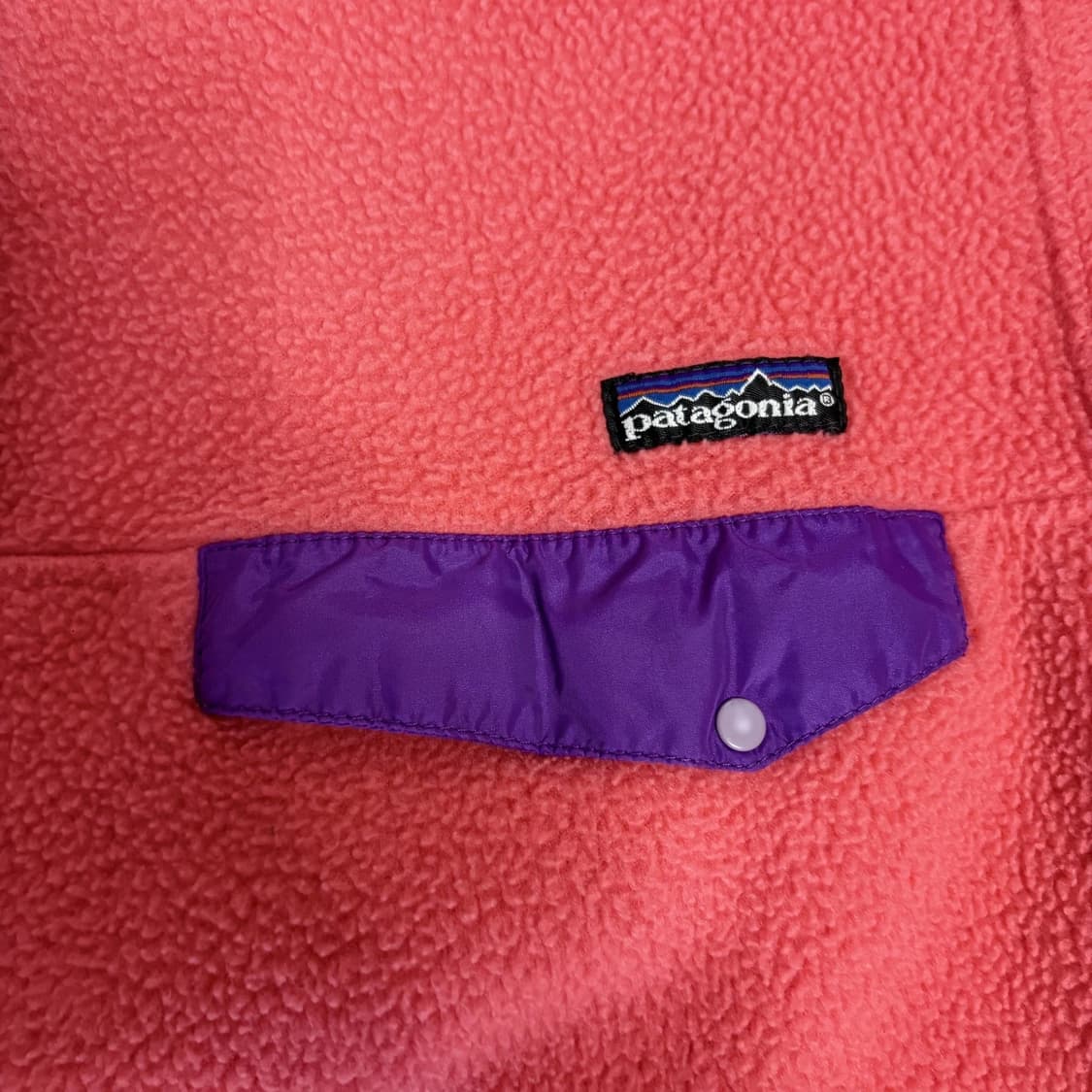 90s 파타고니아 신칠라 스냅-T 코랄/퍼플 USA 상품이미지6