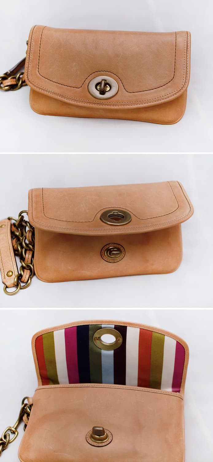 코치 (COACH) 클래식 레거시 글러브레더 체인 미니 클러치.핸들백 상품이미지3