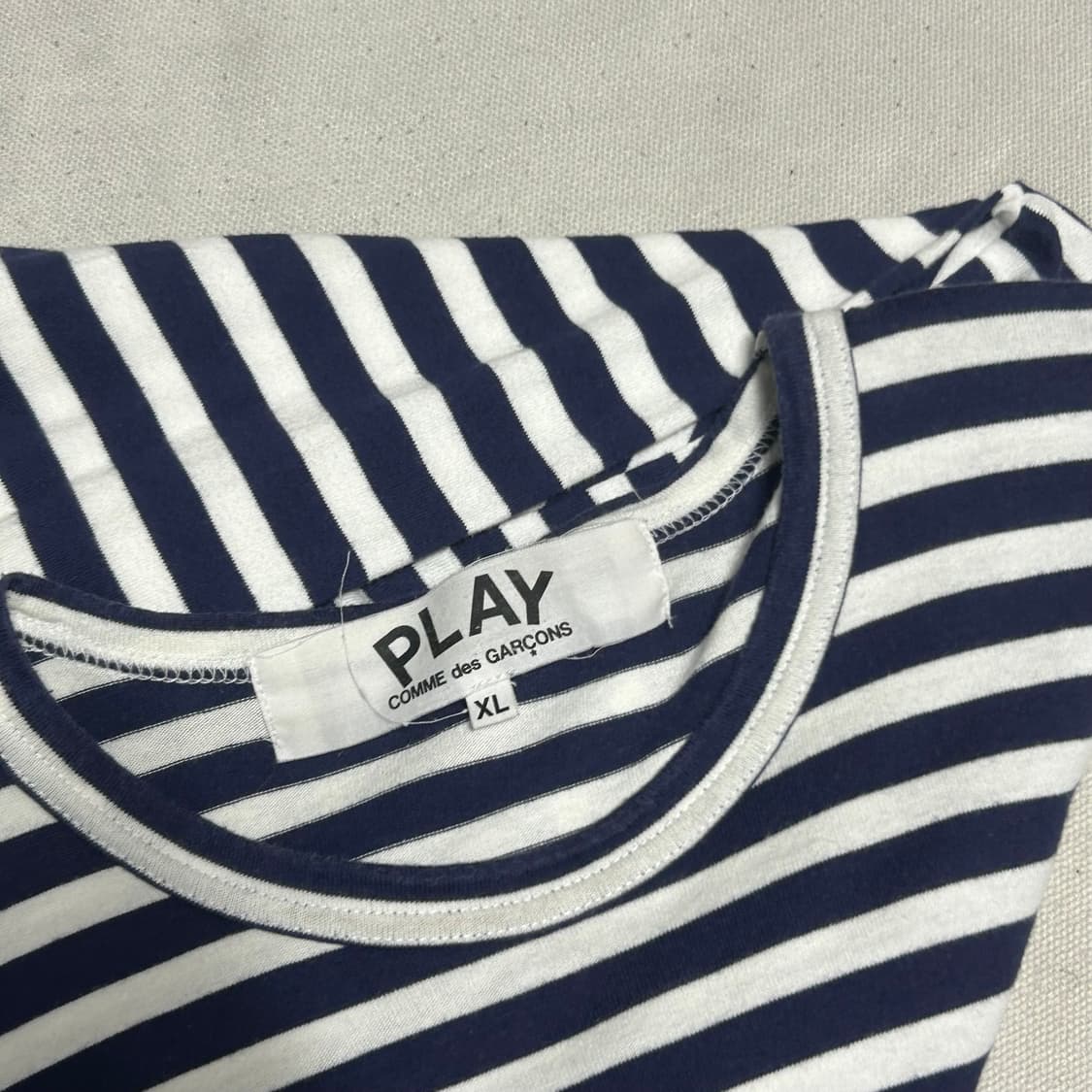 🫶🏻 꼼데가르송 Red Wappen Stripe 긴팔티 🫶🏻 상품이미지4