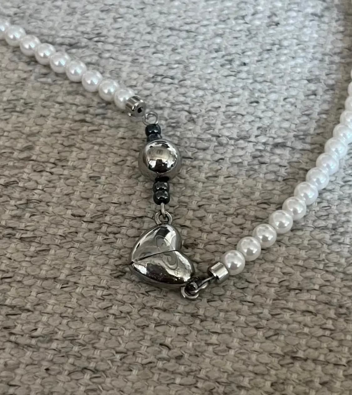 센티멍 435 실버목걸이 진주목걸이 비즈목걸이 하트목걸이 상품이미지5