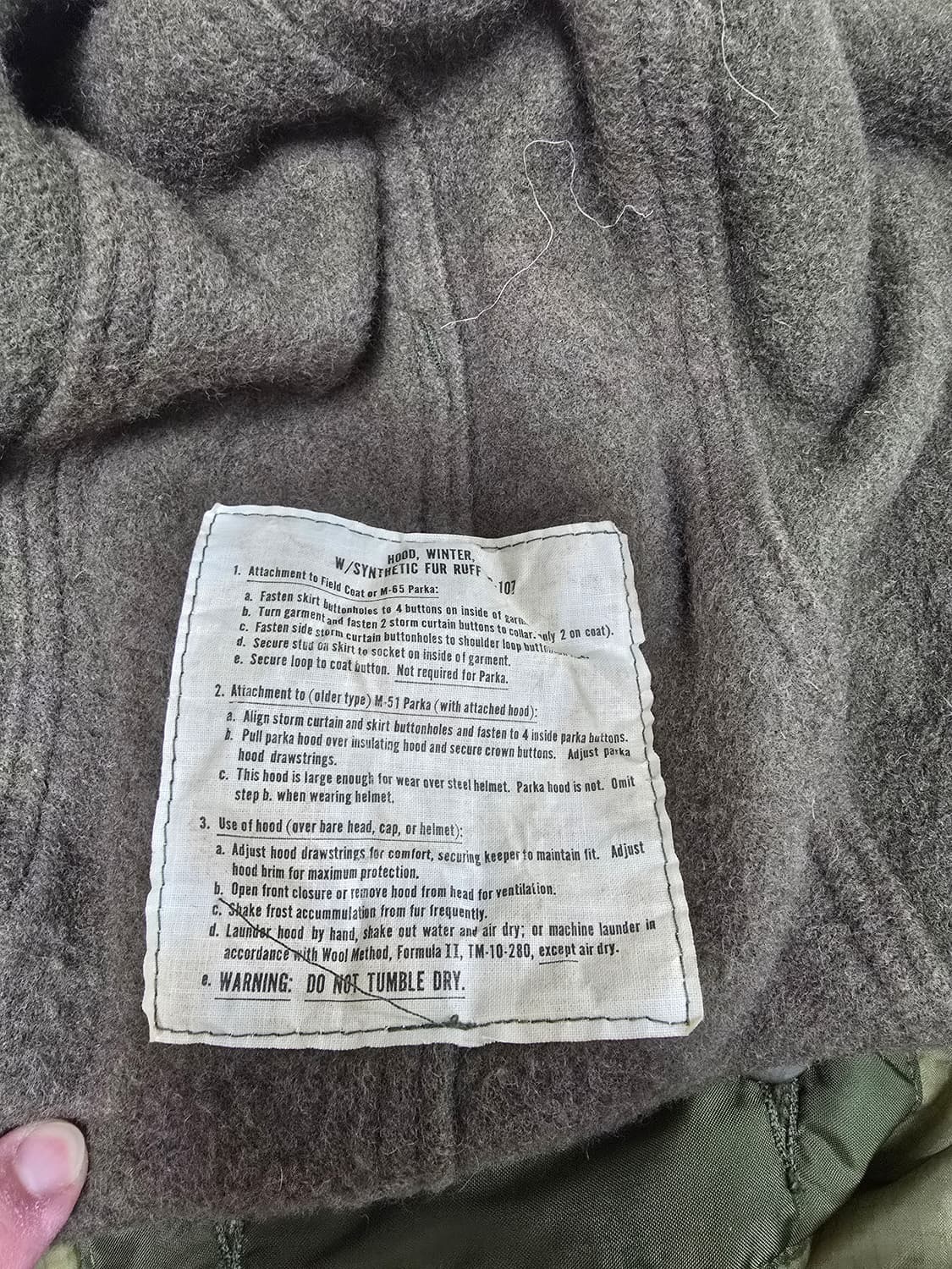 M-65 피쉬테일 개파카 풀세트 상품이미지4