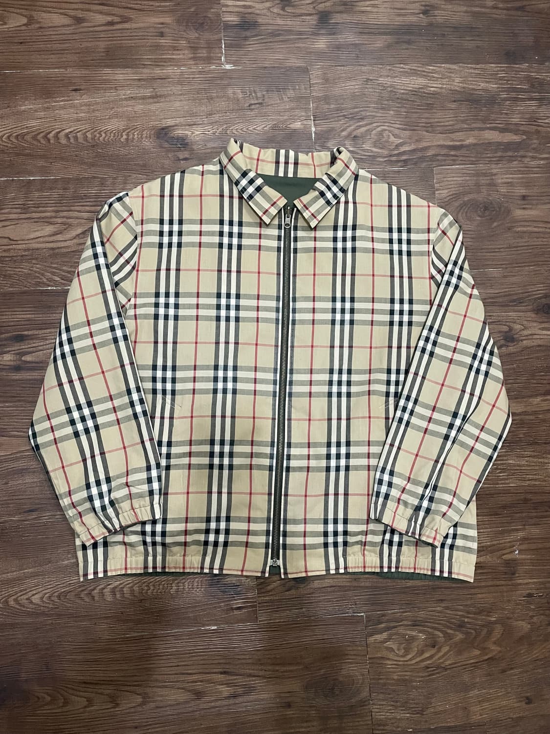 버버리 90s 리버시블 노바체크 블루종 해링턴 자켓 상품이미지3