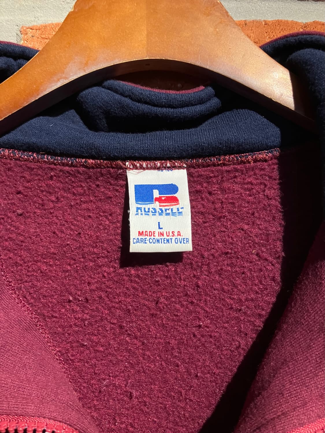 90s USA 빈티지 러셀 하프 집업 스웻 셔츠 맨투맨 상품이미지6