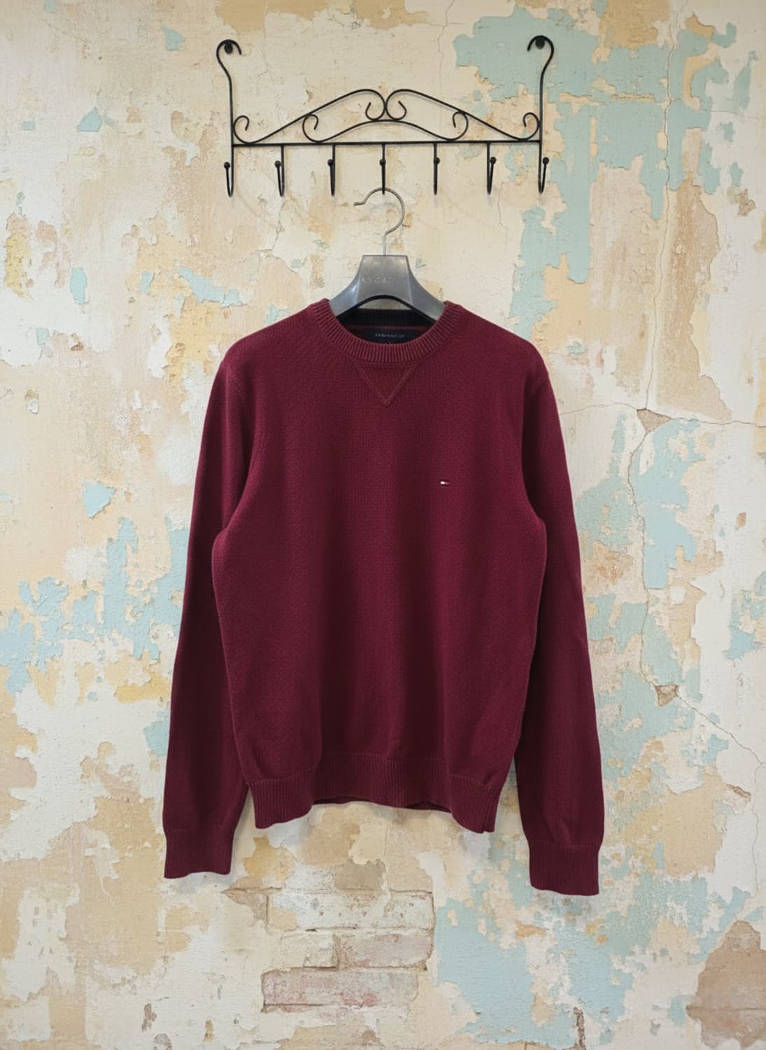 타미힐피거 남성 니트 M 버건디 상품이미지1