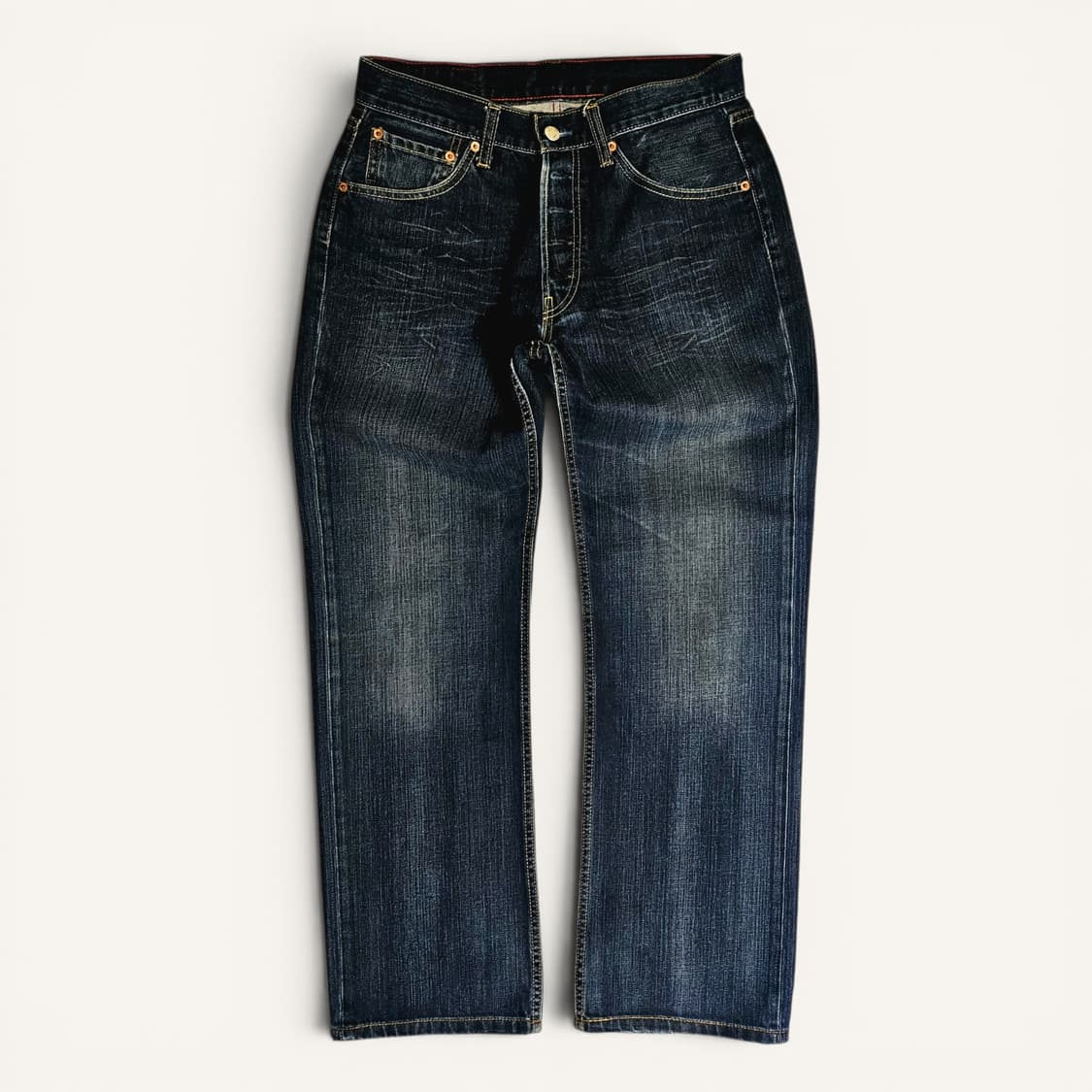 [W32][리바이스]00's 유럽판 501®스트레이트핏 레드스티치 워시드 상품이미지1