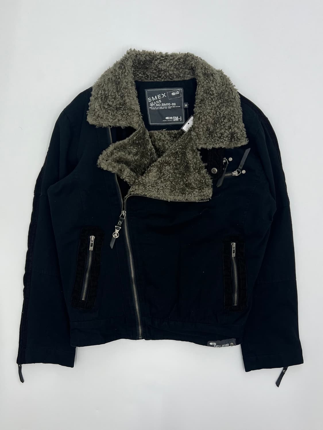 SMEX JEANS 블랙 무스탕 자켓 상품이미지1